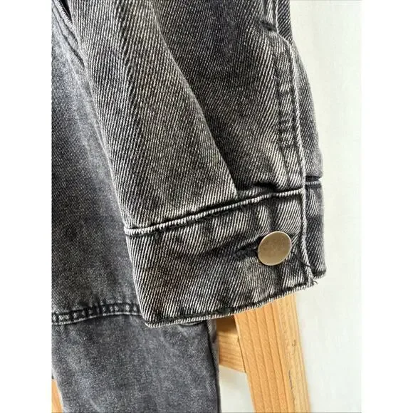 NWT Gilli Black Denim Button Up Dress w/ Pockets #1403 Size SMALL - Picture 8 of 9